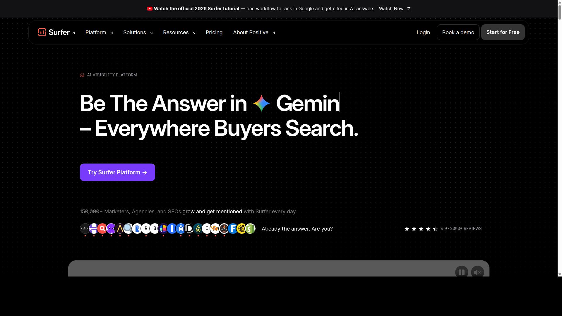 Surfer SEO website